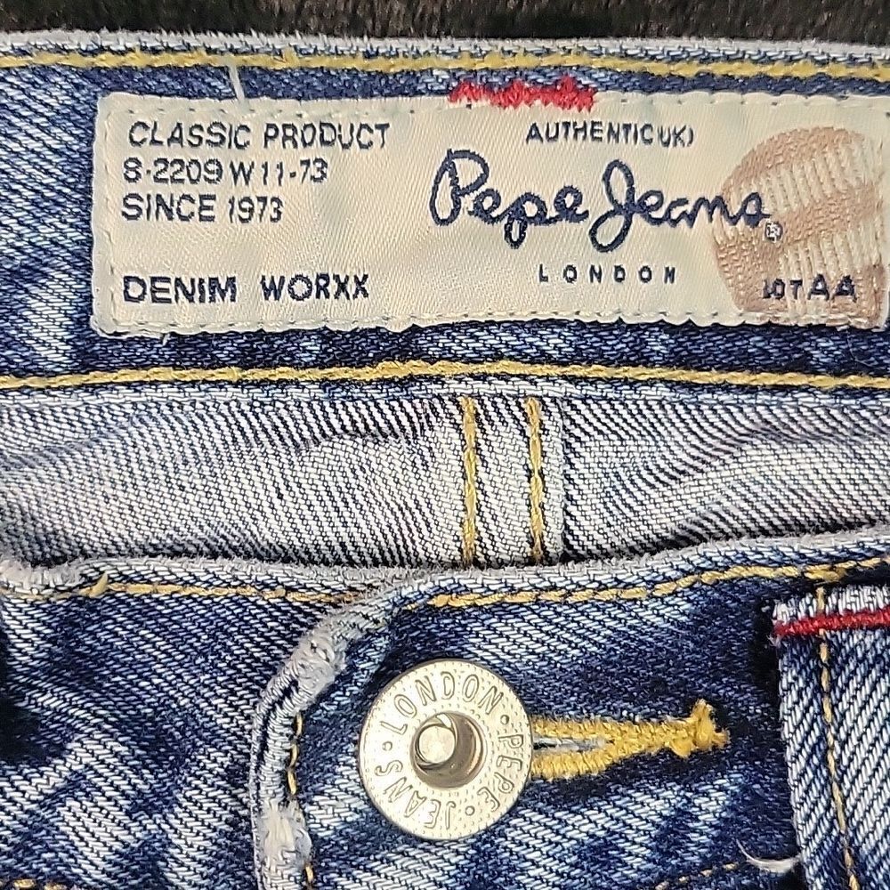 Pepe London Vintage 90s Denim Worxx High Waisted Wide Leg Cropped Jeans - Picture 5 of 9